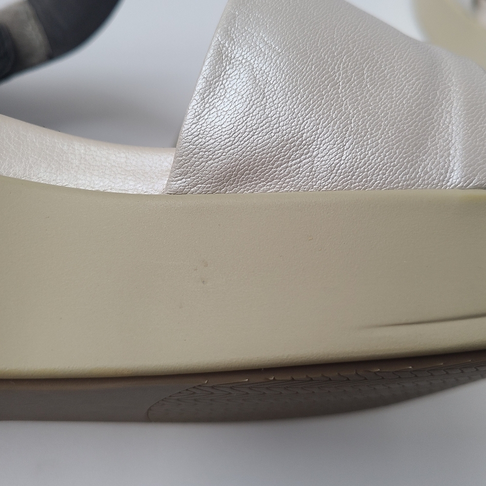 Naked Feet Size 10 Koda Strappy Leather Platform Wedge Sandals Ankle Strape Str… - Picture 11 of 15